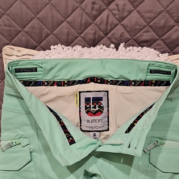 Burton Dry Ride Mountain Dew Collection Mint Green Snowboard Pants - Picture 10 of 16